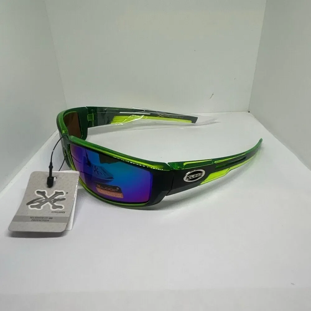 X-Loop Mirrored Wraparound Sport Sunglasses UV400 Protection Durable Streetwear